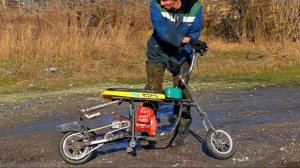 ✅Зверский мопед из Бензопилы 🚀 удивил не по детски 😨Снего-Мопед своими руками