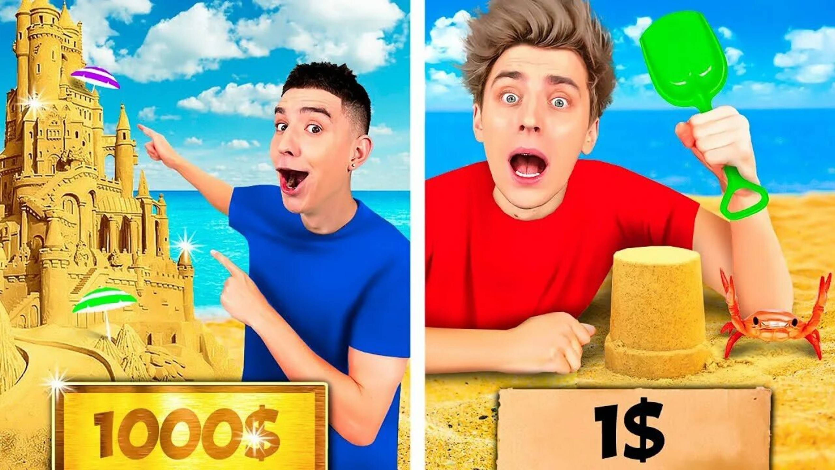 А4 : ЗАМОК из ПЕСКА за 10$ vs 1000$ ! ВЛАД А4