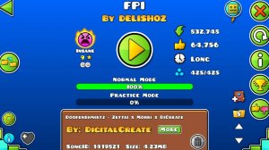 FPI by Delishoz Geometry Dash level 100% all coin