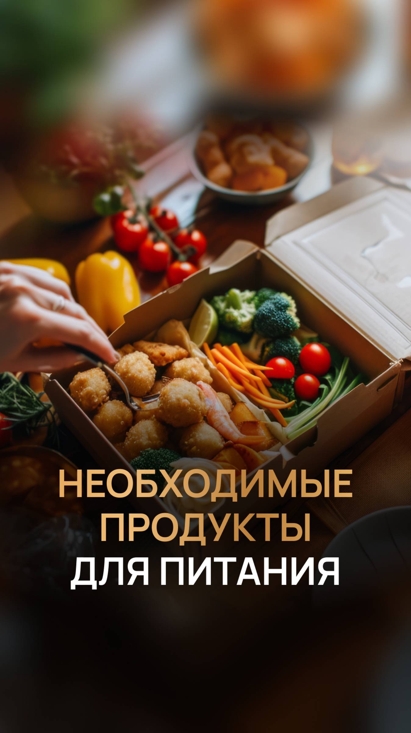 Необходимые продукты для питания