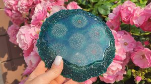 Подстаканники из эпоксидной смолы с одуванчиками