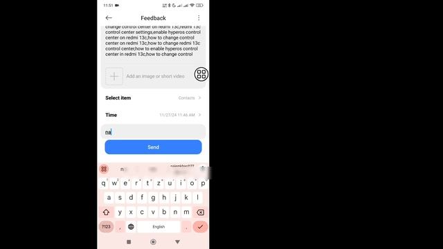 Настройки Центра управления Redmi 13c  Изменение Центра у