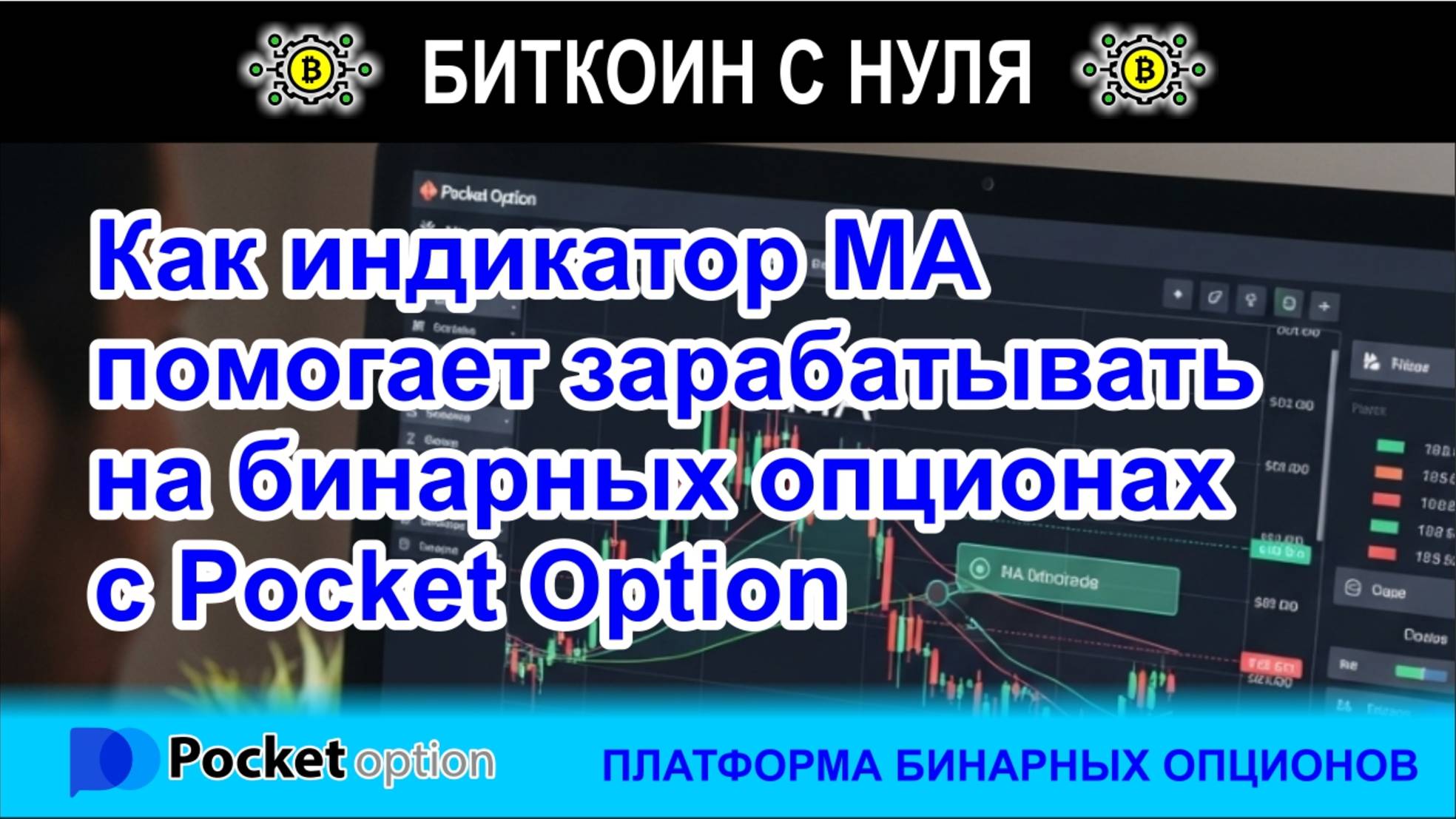 Индикатор Moving Average в бинарных опционах с Pocket Option. Обзор сигналов, сделка в терминале