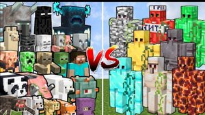 ГОЛЕМЫ МАЙНКРАФТА против ВСЕХ МОБОВ МАЙНКРАФТА | Битва мобов Майнкрафта с модами