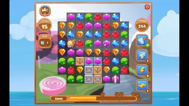 Сокровища пиратов 244 уровень | Три в ряд | Pirate treasures level 24 смотреть онлайн