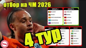 Отбор ЧМ 2026 (УЕФА). Результаты 4 тура. Таблицы. Кто пропустил 8 голов?