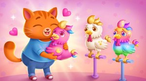 Суровый КОТИК БУБУ 2 №18. Новые курицы для котенка. Мультик ИГРА про котят на Хвостик ТВ