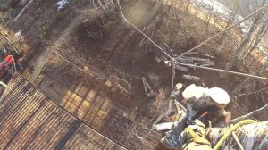 спуск веток нависающих над кровлей