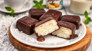 Шоколадно-кокосовый рай: домашние батончики Баунти — сочно, сладко, незабываемо!