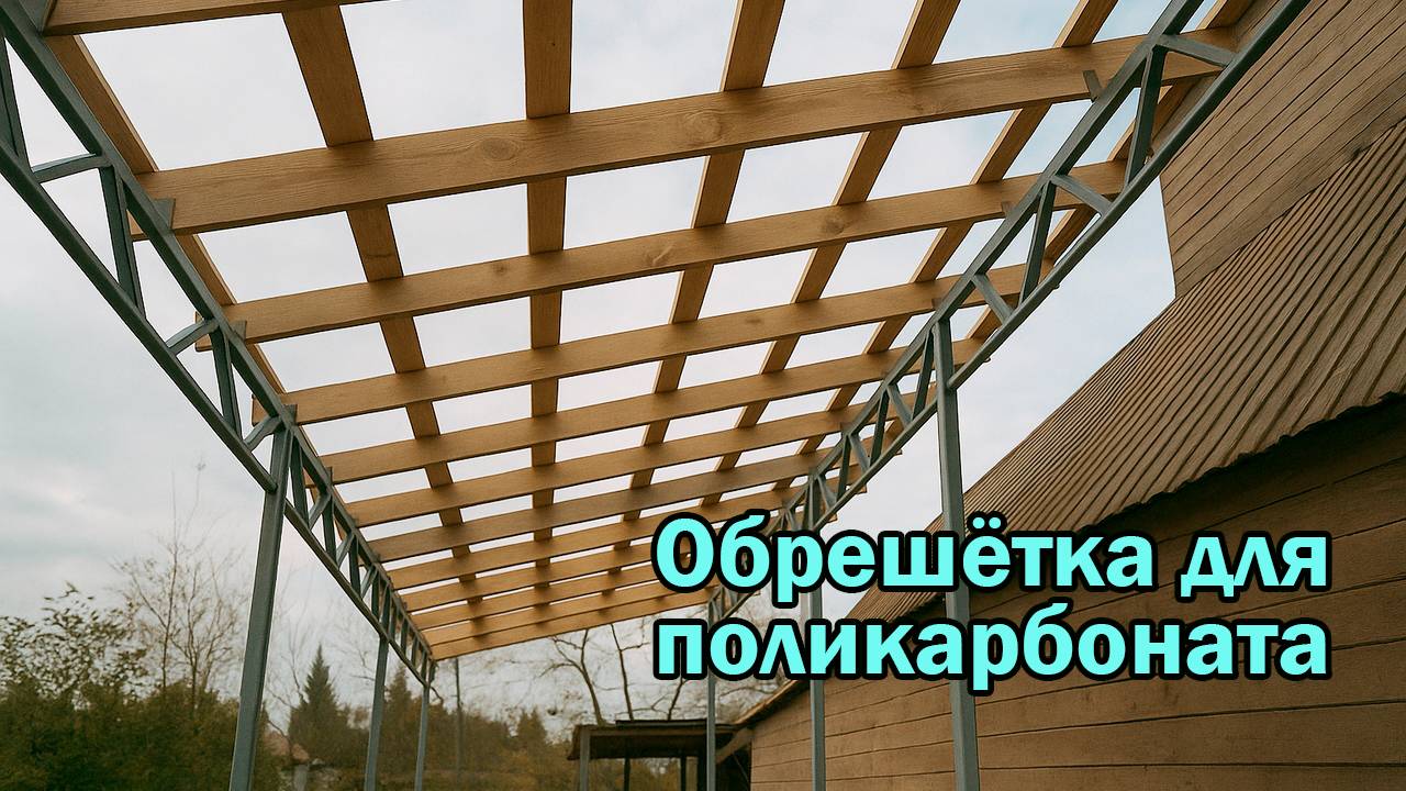 Обрешётка для навеса из поликарбоната