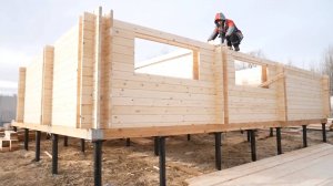 Теплейший дом из двойного бруса. Пошаговый процесс строительства