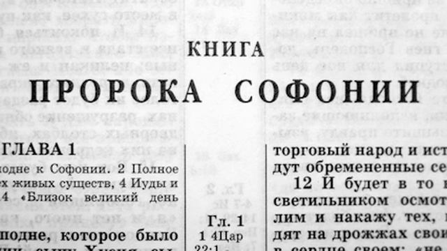 036 Библия. Книга Пророка Софонии. Ветхий Завет (читает Игорь Козлов)