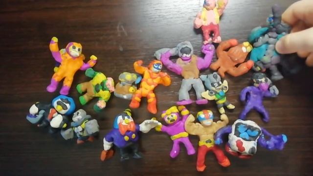 Мои новые и старые фигурки!! 🎉 Бравл старс из пластили смотреть онлайн