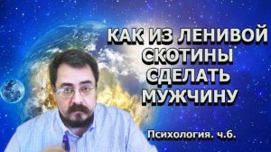 Психология. ч.6. Как из ленивой скотины сделать мужчину