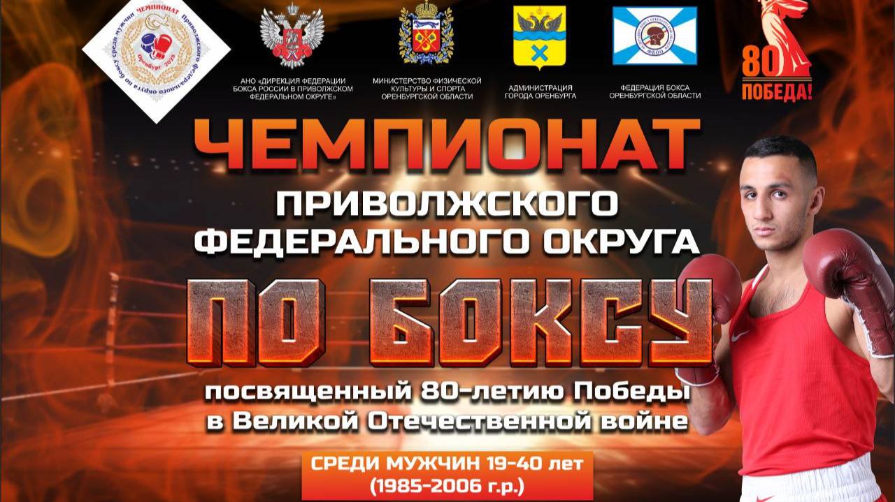 ПОЛУФИНАЛЫ . Чемпионат Приволжского Федерального округа по боксу 2025 , Оренбург
