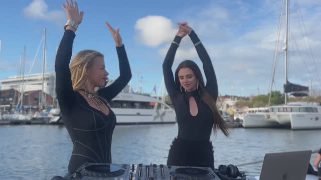 Melodic techno dj set with the yacht view, feat. Ddariahot @Alcantara, Lisbon