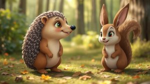 Мультик для детей . Белка и ежик