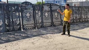 Ворота с калиткой и заборными секциями "Царские" от Artметалл