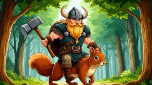 Дикий викинг оседлал белку!