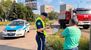 Спасатели и полицейские Казахстана провели профилактический рейд на дорогах Усть-Каменогорска
