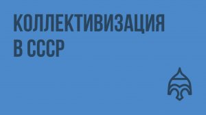 Коллективизация в СССР. Видеоурок по истории России 9 класс