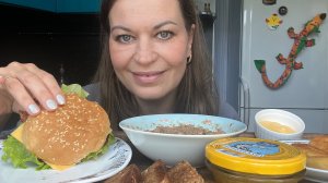 МУКБАНГ БУРГЕР С БЕКОНОМ 🍔/НАГГЕТСЫ/БУТЕРБРОДЫ С ИКРОЙ/MUKBANG ЕДА ОБЖОР