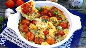 На гарнир и на закуску. ПОМИДОРЫ, ЗАПЕЧЁННЫЕ С СЫРОМ И ЧЕСНОКОМ