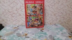 Пазлы "Котята". PUZZLE 1000x2 670х470
