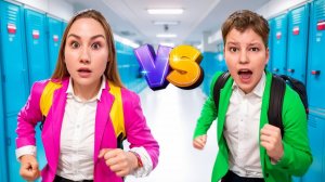 Луномосик : Скулбой VS Cкулгерл в Реальной Жизни ! ЛУНОМОСИК