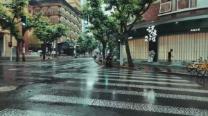 🇨🇳 Шанхай, Китай - прогулка по городу под дождем / 2025