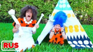 Влад и мама миллион лет назад! Весёлое видео для детей.