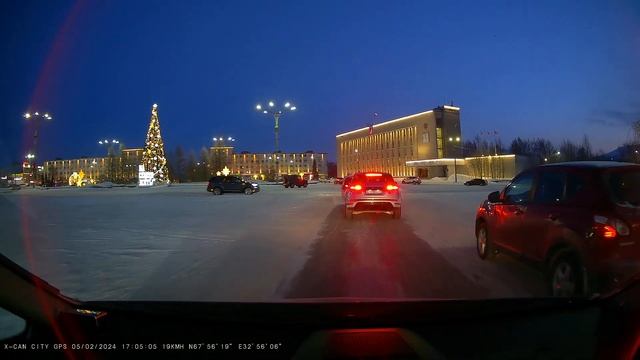 Видеорегистратор X-CAN City GPS. Поздним вечером. смотреть онлайн