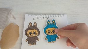 Распаковываю наклейки с Лабубу которые сделала своими руками!!!
