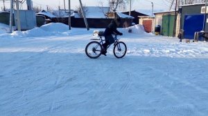 Как научиться зимой дрифтить на велосипеде