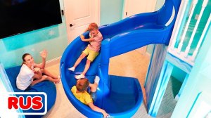 Влад и Ники и Дом мечты с двумя игровыми комнатами! Видео для детей.