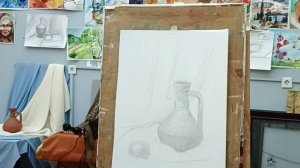 Академический рисунок /Натюрморт процесс рисования/ С