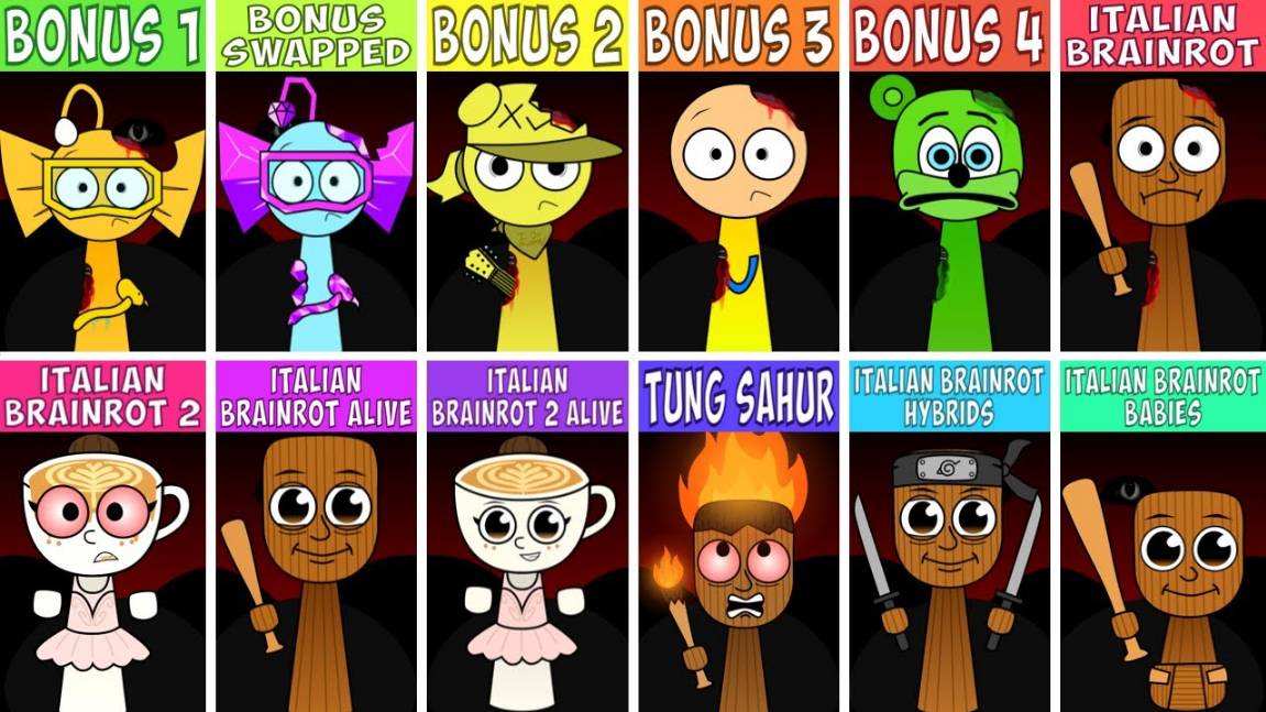 INCREDIBOX SPRUNKI 🔄 | ВСЕ SWAPPED ОС & BONUS! 💎🎭 ПОЛНЫЙ ОБЗОР!