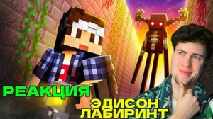 ЭДИСОН ЗА МНОЙ КТО-ТО СЛЕДИТ В БЕСКОНЕЧНОМ ЛАБИРИНТЕ! РЕАКЦИЯ НА EDISONPTS ЛАБИРИНТ МАЙНКРАФТ