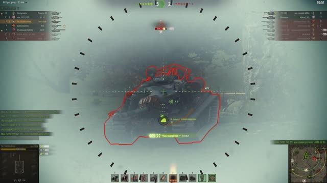 Мир танков / режим Натиск / WOT / Бой на Strv 103B (стерва). 4 фрага (kills). Лучший по итогам