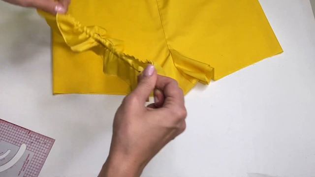 Изготовление рюш на шортах