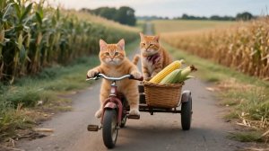 Котик ухаживает за мамой