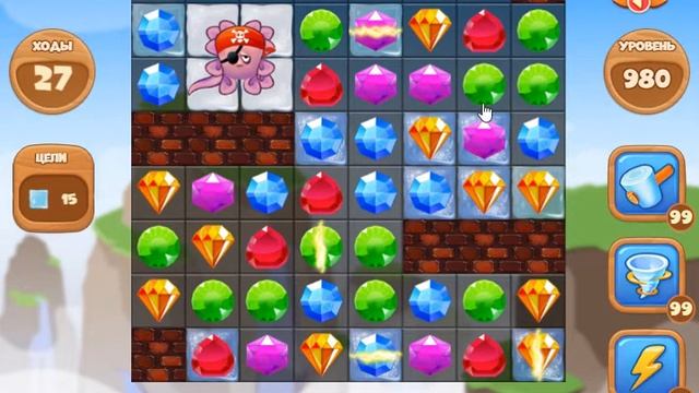 Сокровища Пиратов 980 уровень - Pirate Treasures Level 980 смотреть онлайн