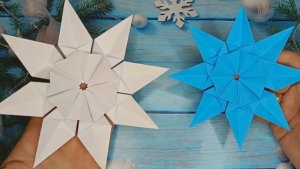 Как сделать снежинки из бумаги ❄️ Новогодние поделки ОРИГАМИ