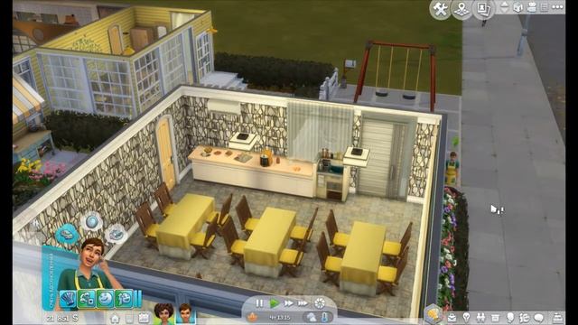 The Sims4 Обзор мода  Закусочная на домашнем лоте