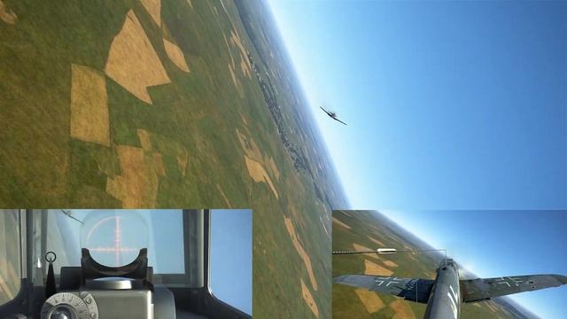 Воздушный бой 2 Як-1Б Х 2 Bf-109 G6. Симулятор IL-2 Sturmovik Great Battle смотреть онлайн