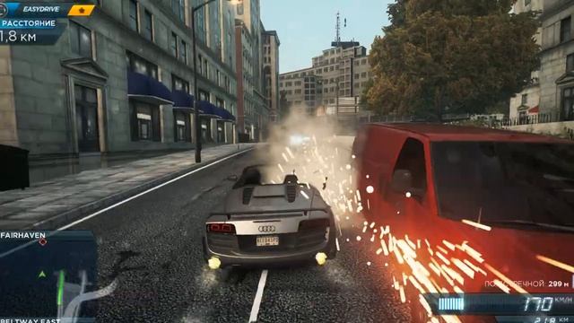 NFS Most Wanted (2012) ► Немецкая прогулка на Ауди R8 по городу П смотреть онлайн