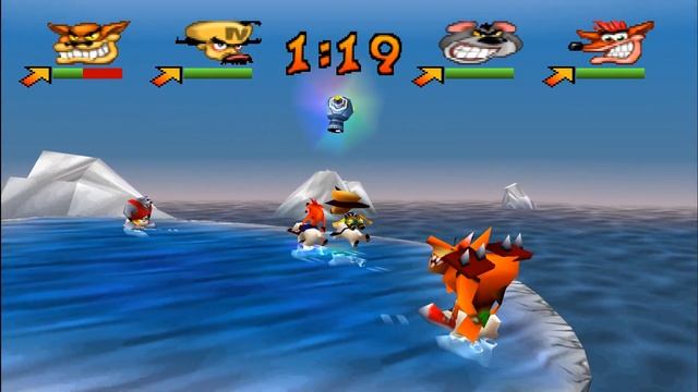Crash Bash. Режим "Турнир". Polar Push. смотреть онлайн