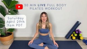 30 MIN LIVE PILATES WORKOUT! 🔔 Trailer