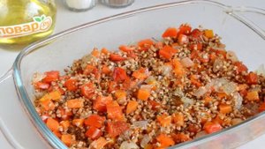 Гречка с овощами в духовке