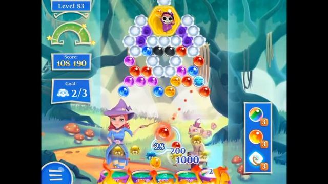 Моё прохождение Bubble Witch Saga 2, уровень 83 - без бустеров смотреть онлайн